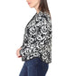 TAHARI Lightweight Quilted Button-up Jacket - Black / White