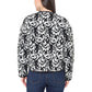TAHARI Lightweight Quilted Button-up Jacket - Black / White