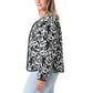 TAHARI Lightweight Quilted Button-up Jacket - Black / White
