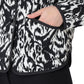 TAHARI Lightweight Quilted Button-up Jacket - Black / White