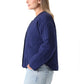 TAHARI Lightweight Quilted Button-up Jacket - Navy