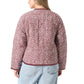 TAHARI Lightweight Quilted Button-up Jacket - Red