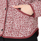 TAHARI Lightweight Quilted Button-up Jacket - Red