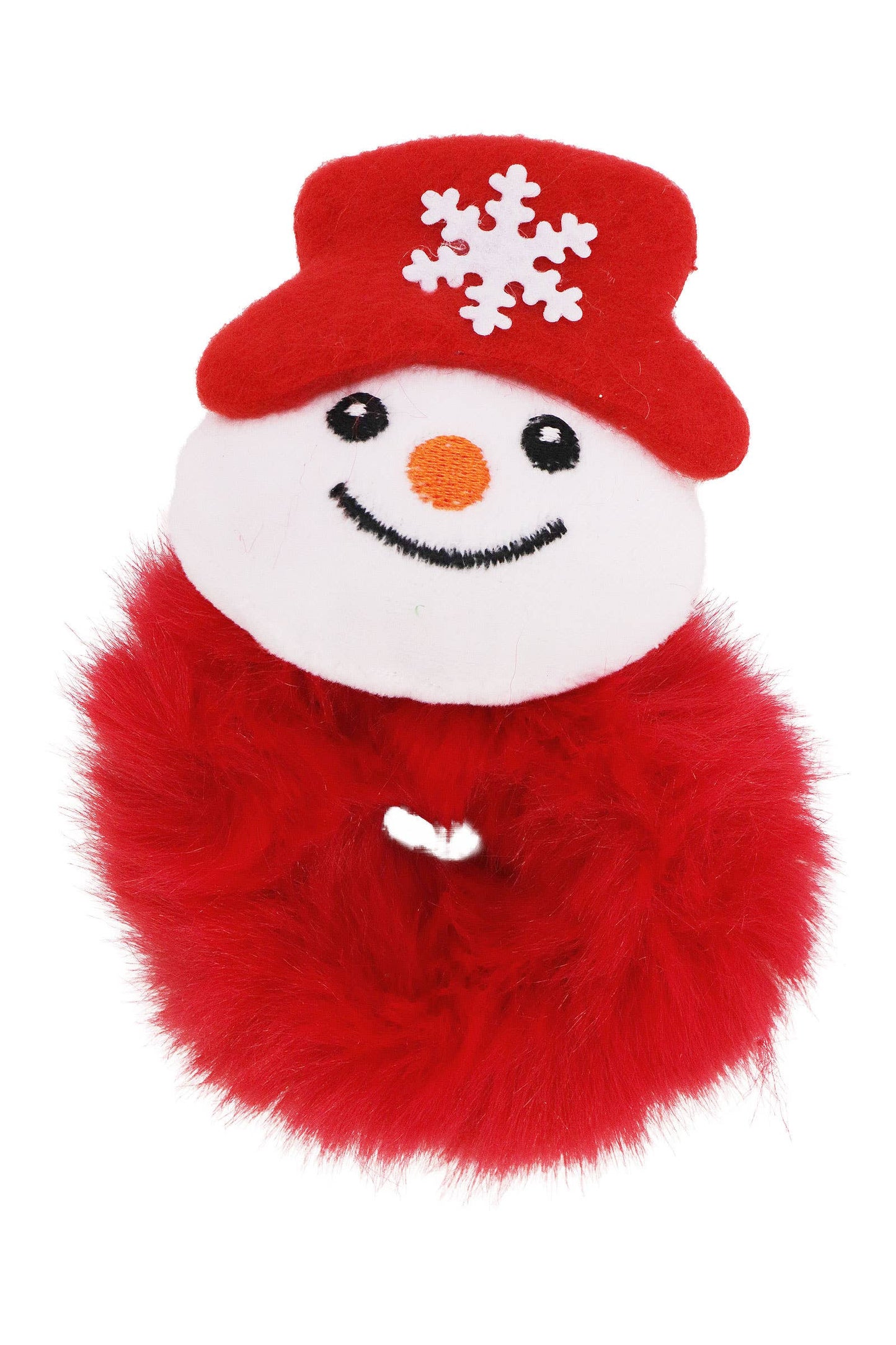 Christmas Charm Fuzzy Faux Fur Scrunchies: ASSORTED / ONE SIZE