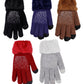 Drizzle Bling Fleece Lined Long Wrist Touchscreen Gloves