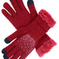 Drizzle Bling Fleece Lined Long Wrist Touchscreen Gloves