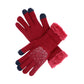 Women’s Embellished Fleece-Lined Knit Gloves - Burgundy