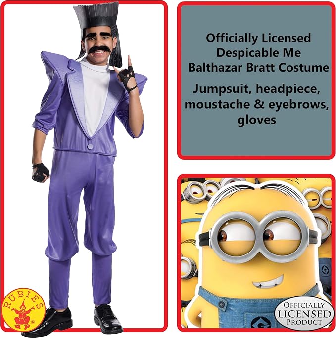 Rubie's Costume Boys Despicable Me 3 Balthazar Bratt Villain Costume