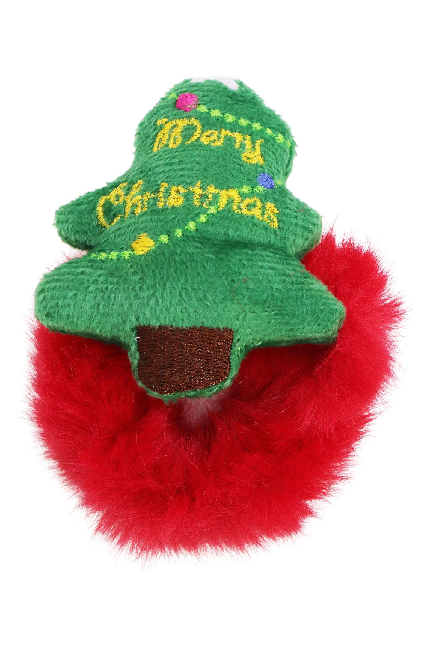 Christmas Charm Fuzzy Faux Fur Scrunchies: ASSORTED / ONE SIZE