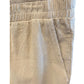 100% Cotton Straight-Leg Pull-On Pants. Beige.