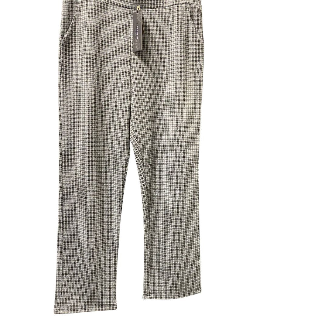 Women's Black & Grey Micro Check Pants