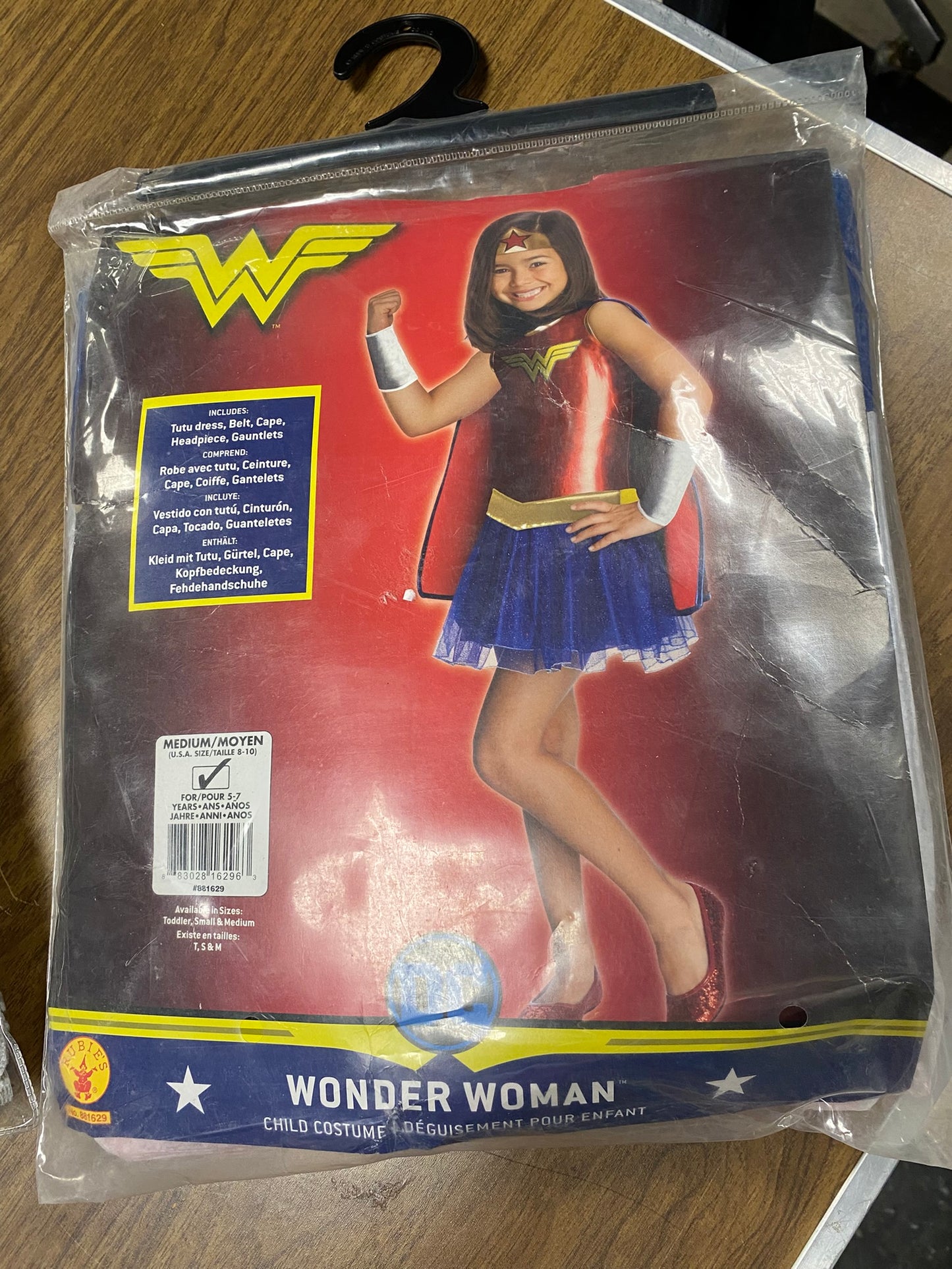 Wonder Woman Tutu Child Costume by Rubie's. Size Small