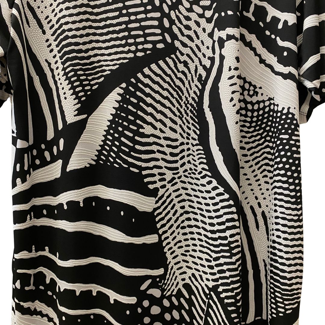 Black & White Swirl Print Dress – Julia Divina