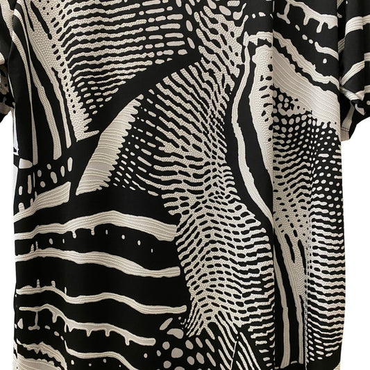 Black & White Sleeveless Swirl Print Dress – Julia Divina