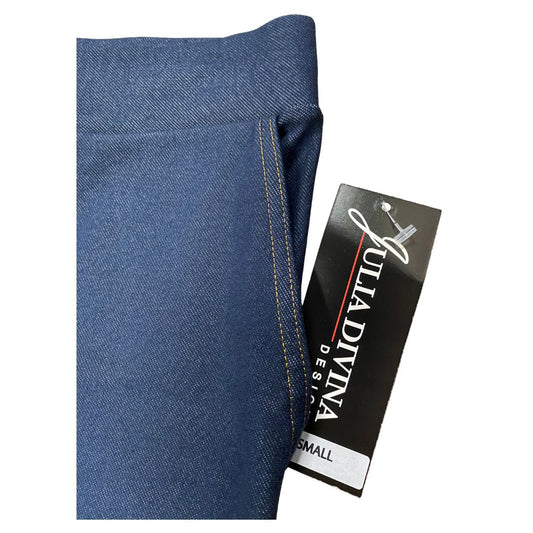 Julia Divina Premium Straight-Leg Pull-On Denim Pant — Classic Denim Blue