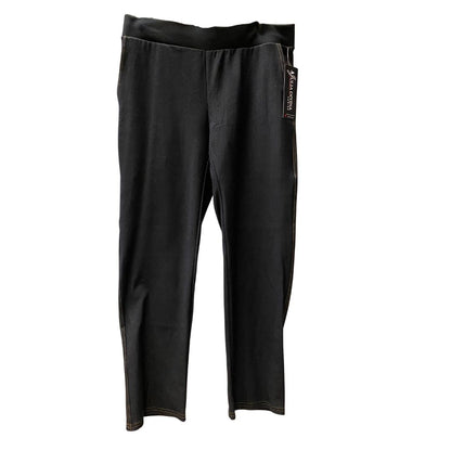Julia Divina Premium Straight-Leg Pull-On Denim Pant — Soft Black