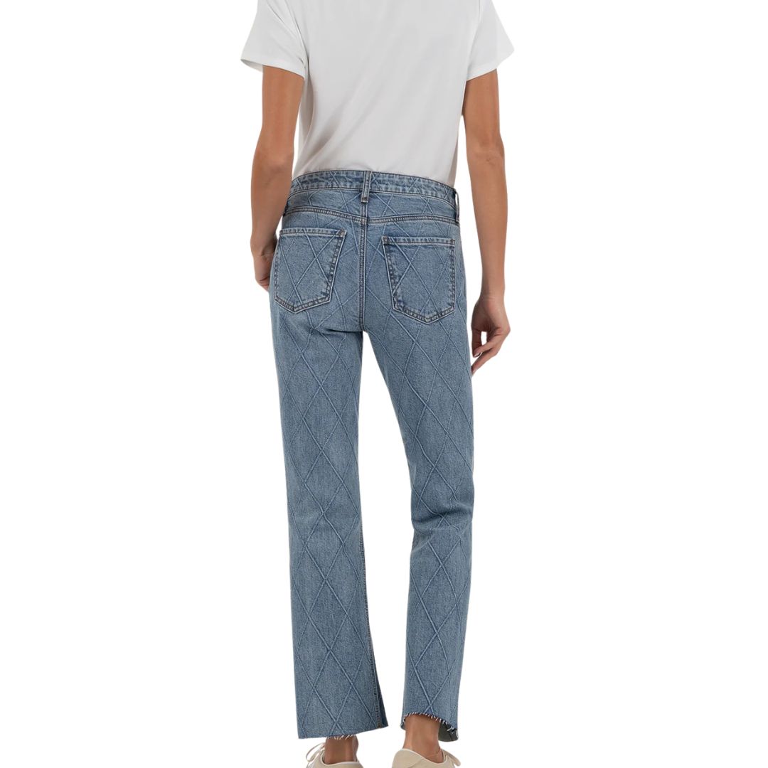 KUT from the Kloth Kelsey High-rise Fab Ab Ankle Flare Leg Women's Jeans