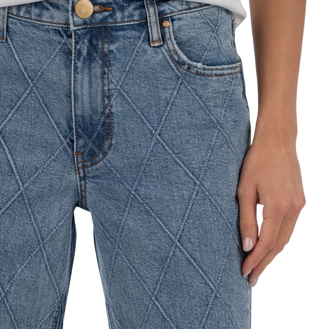 KUT from the Kloth Kelsey High-rise Fab Ab Ankle Flare Leg Women's Jeans