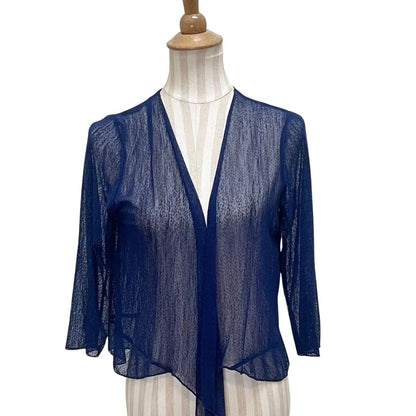 CREATION SOLID MESH BOLERO - NAVY