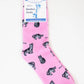 Women's Bamboo Socks Pink Cats