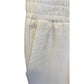 100% Cotton Straight-Leg Pull-On Pants. White.