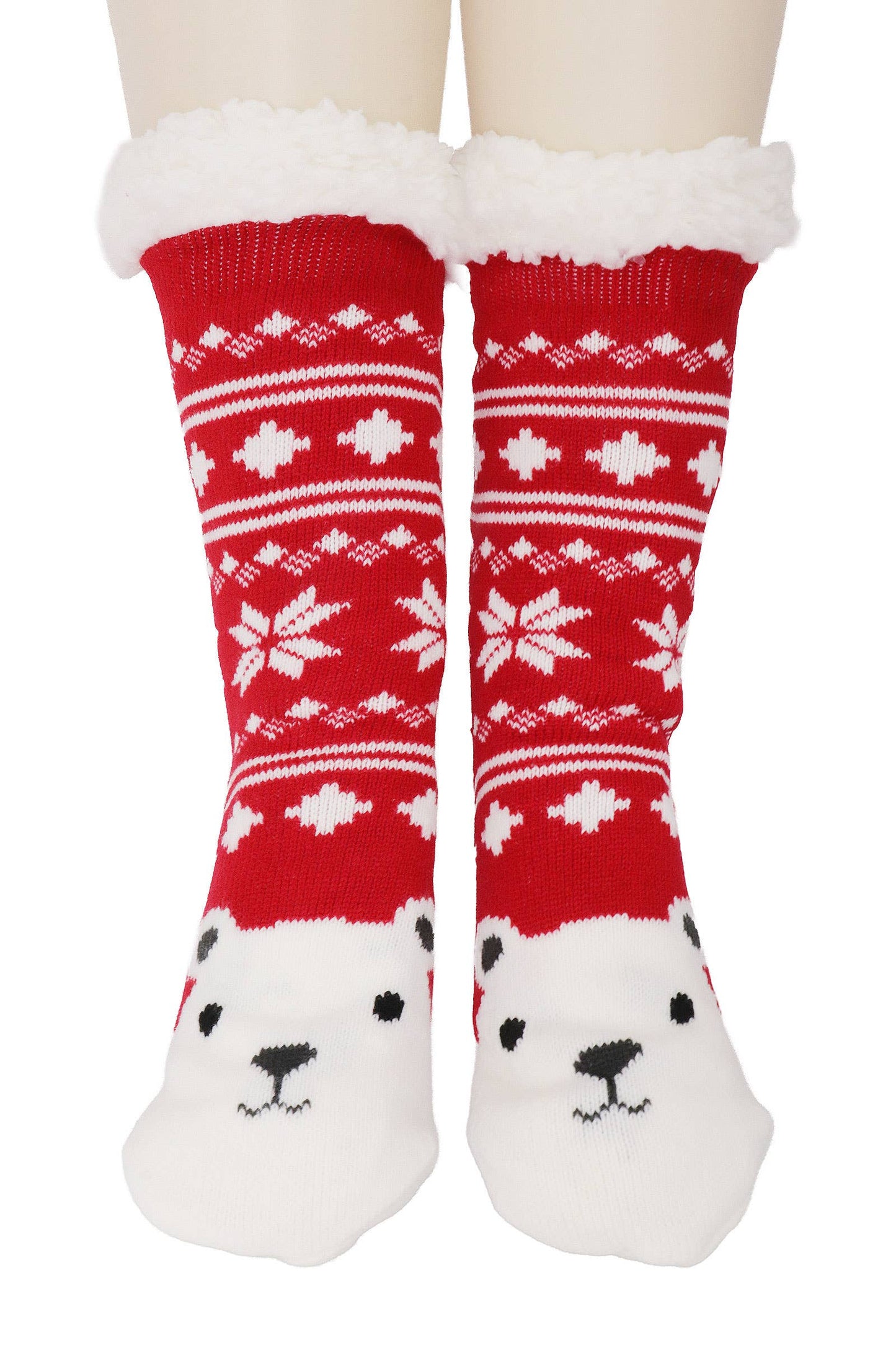Christmas Thick Fleece Non-slip Lounge Socks: ASSORTED / ONE SIZE