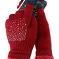 Drizzle Bling Fleece Lined Long Wrist Touchscreen Gloves