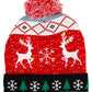 Adults Christmas Led Light-up Cuffed Beanie: ASSORTED / ONE SIZE