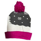 Christmas Single Pom Cuffed Beanie. Penguins