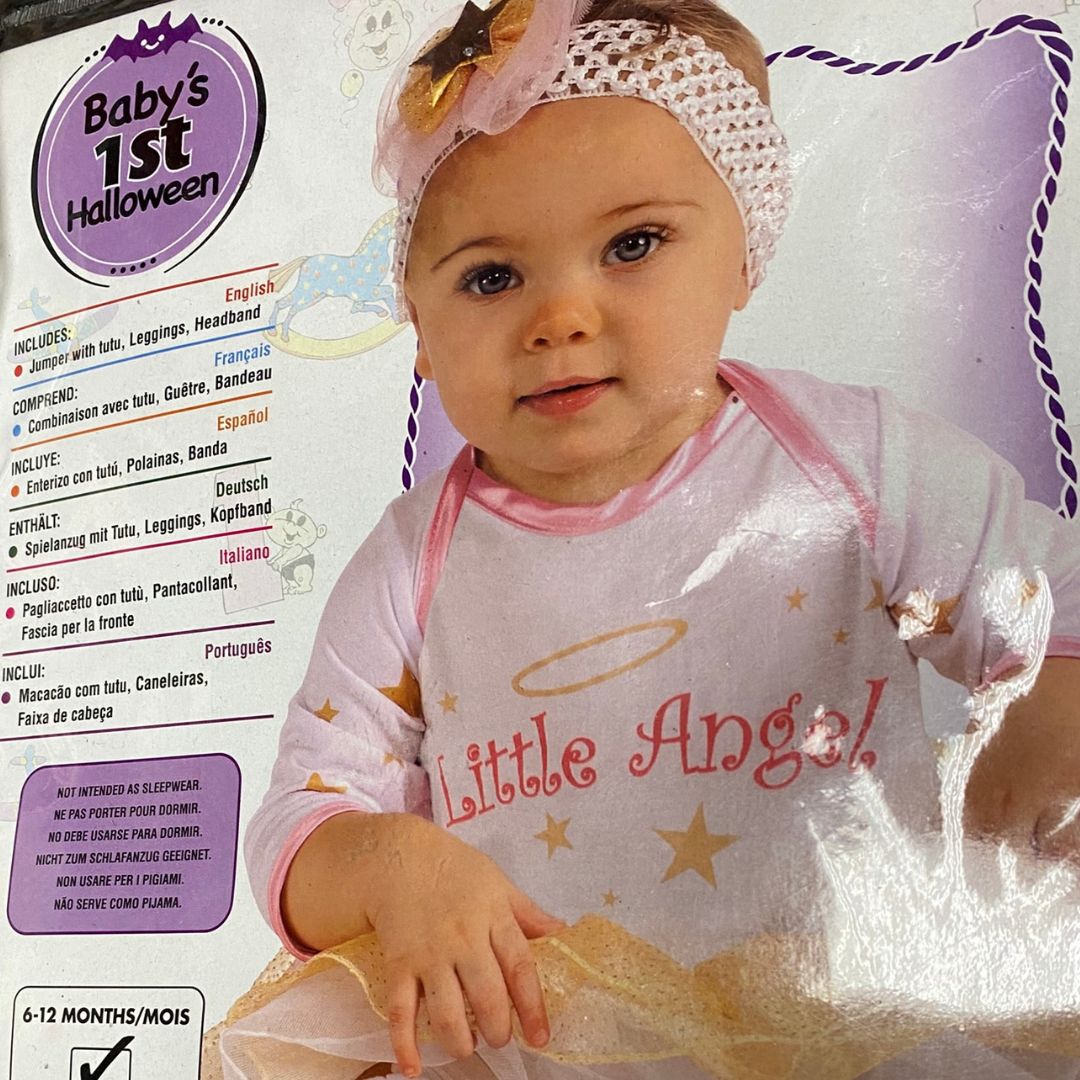 Rubie's "My First Halloween" Little Angel Costume. Size: 6-12 months