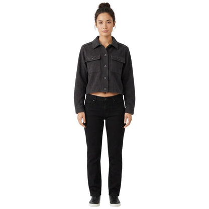 Crop utility Jacket by DKR. Black