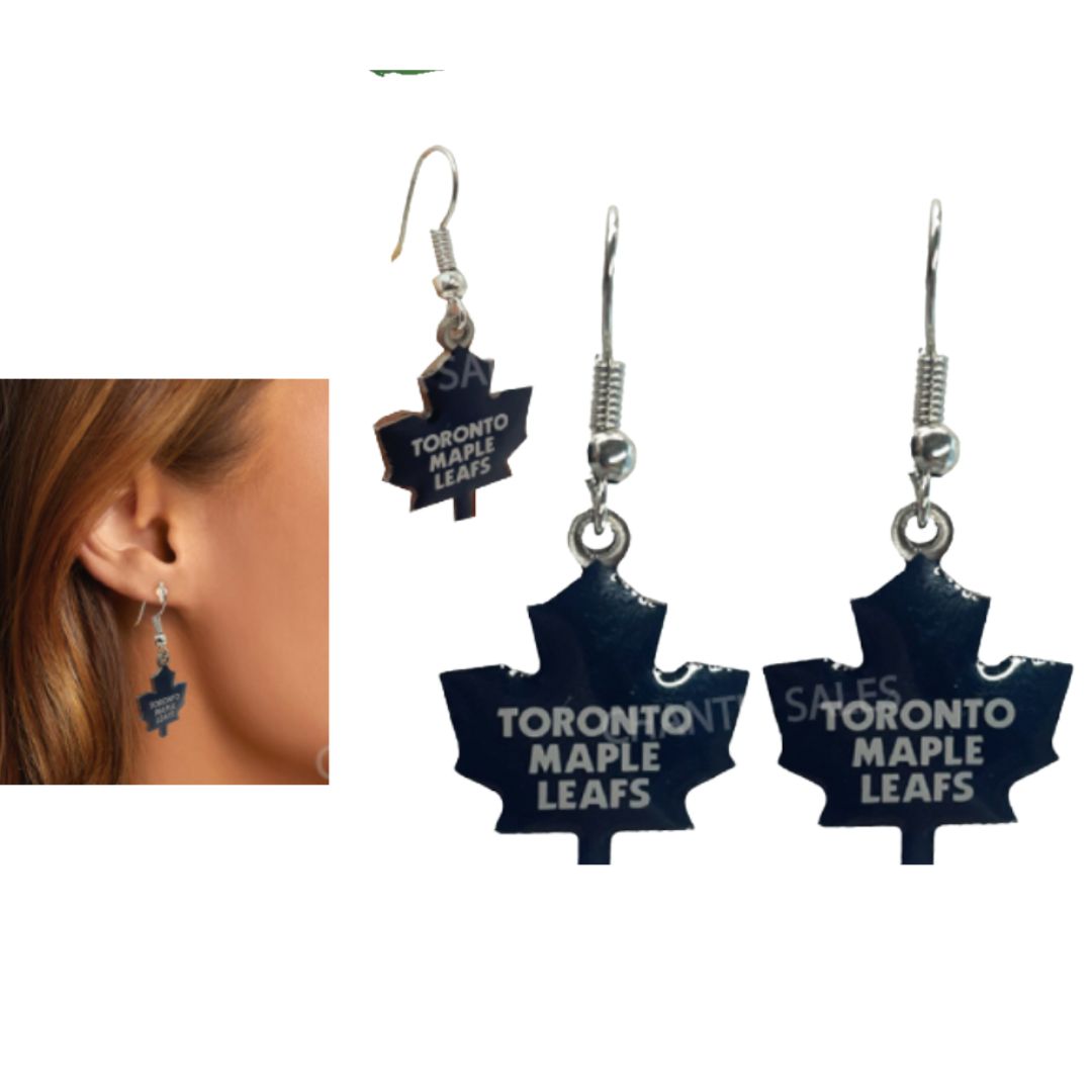 Toronto Maple Leaf Wire Hook Earrings
