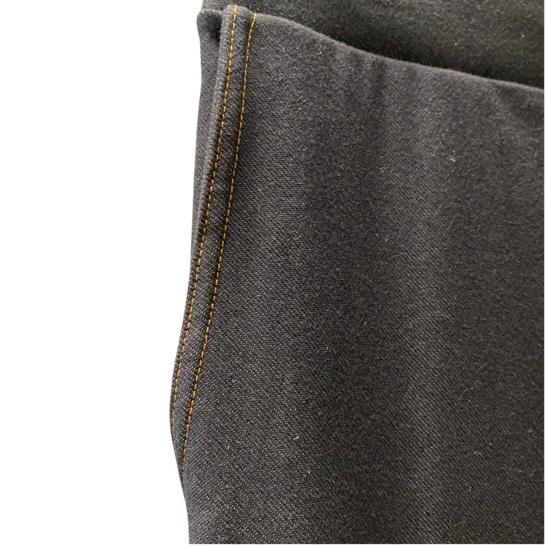Julia Divina Premium Straight-Leg Pull-On Denim Pant — Soft Black