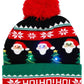 Adults Christmas Led Light-up Cuffed Beanie: ASSORTED / ONE SIZE
