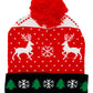 Christmas Festive Single Pom Cuffed Beanie