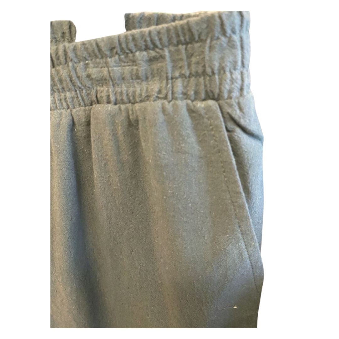 100% Cotton Straight-Leg Pull-On Pants. Sage Green