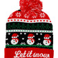 Christmas Festive Single Pom Cuffed Beanie