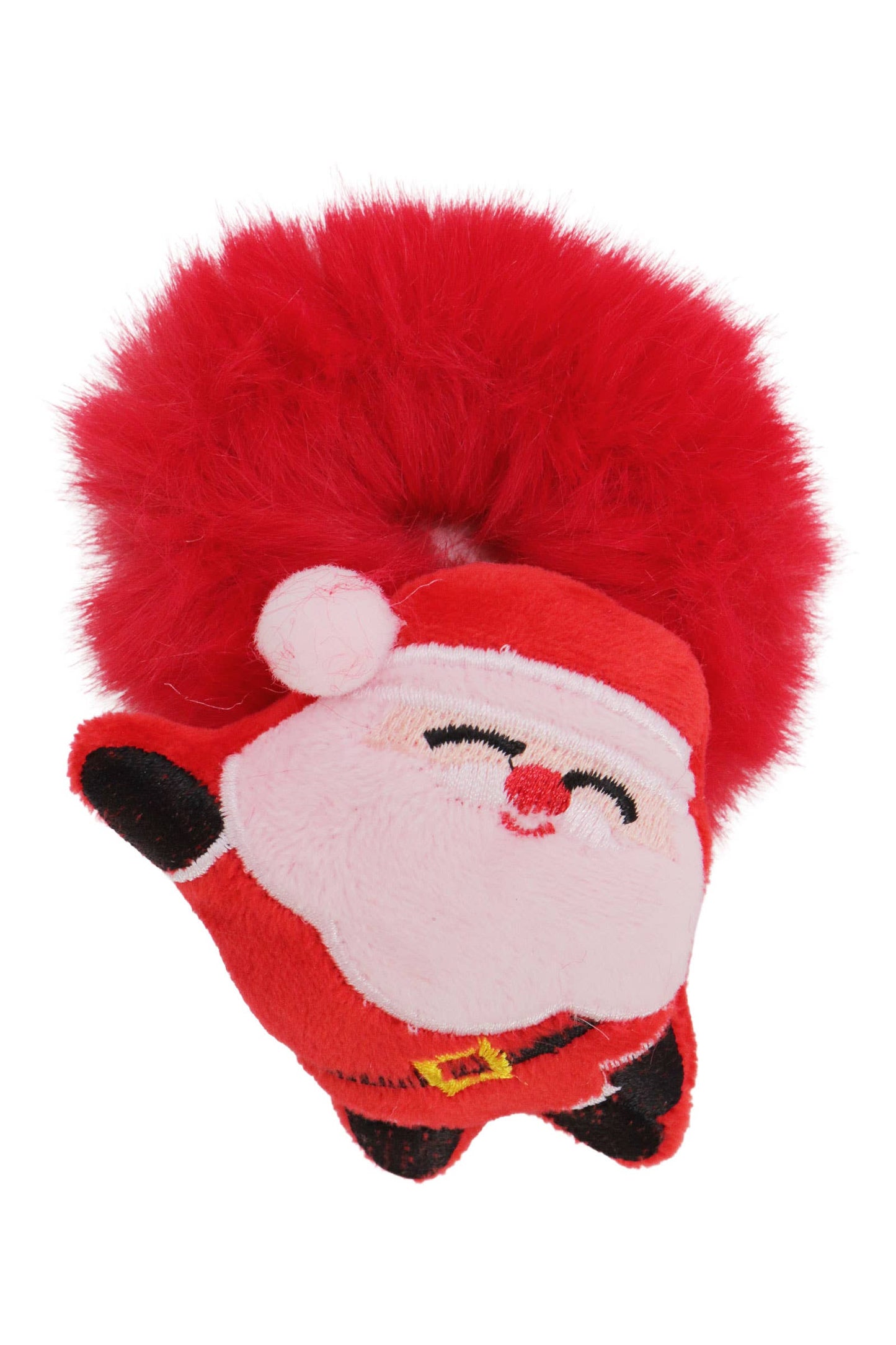 Christmas Charm Fuzzy Faux Fur Scrunchies: ASSORTED / ONE SIZE