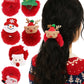 Christmas Charm Fuzzy Faux Fur Scrunchies: ASSORTED / ONE SIZE
