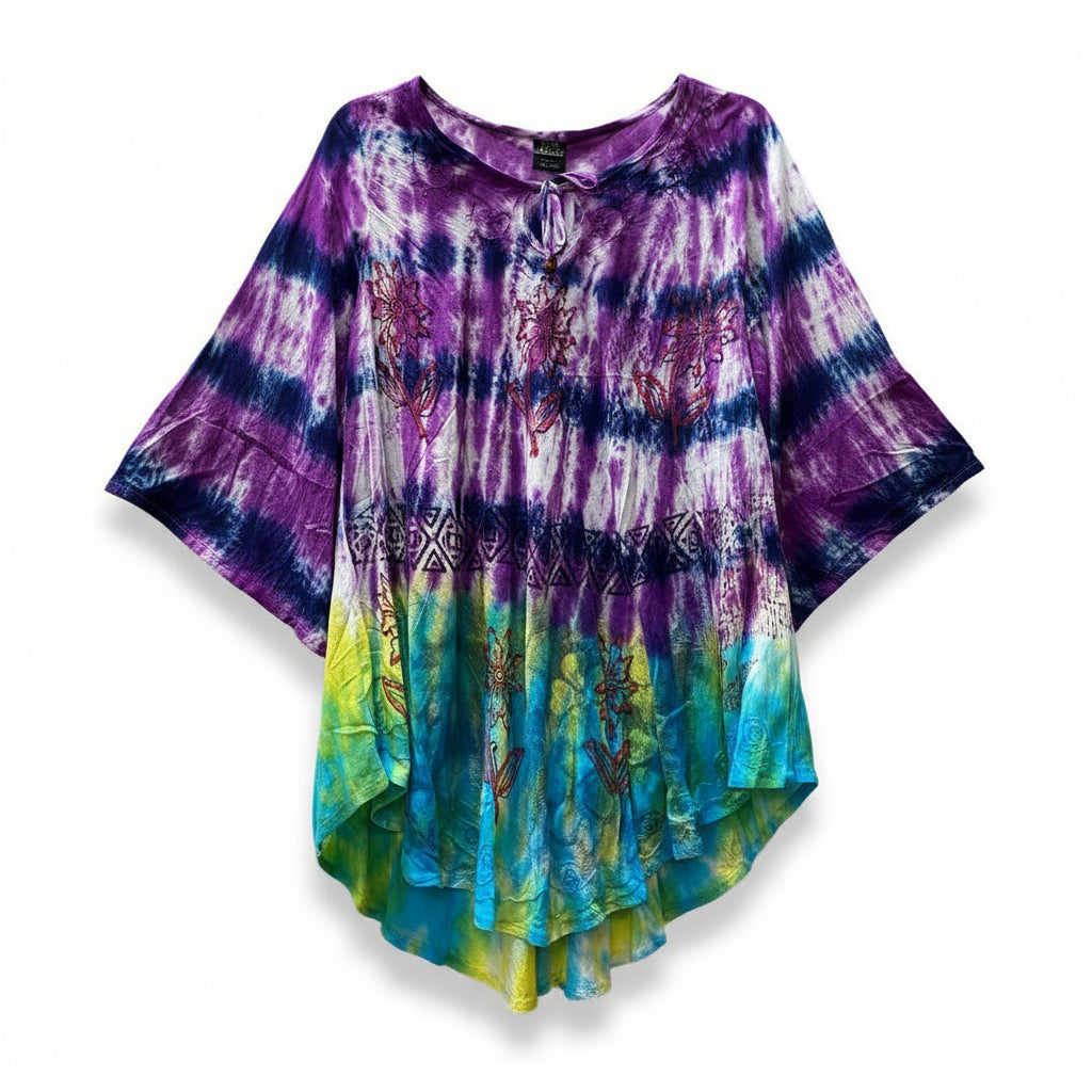 Tie-Dye Tunic Blouse