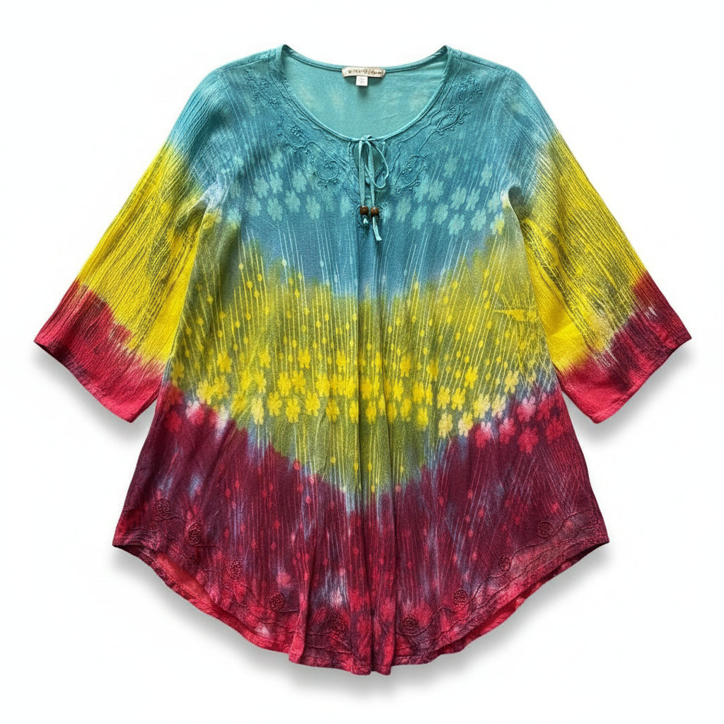 Tie-Dye Tunic Blouse