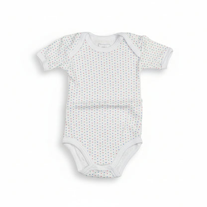 Infant Short Sleeve Bodysuit/Onesie Red & Blue Dots