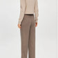 Hilary Radley Straight Leg Pants Taupe Herringbone