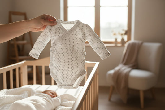 Infant Long Sleeve Bodysuit/Onesie Blue & Red Dots