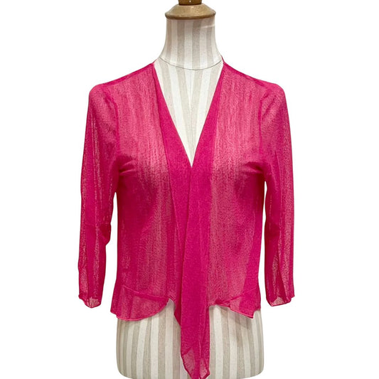 CREATION SOLID MESH BOLERO - PINK