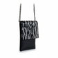 Compact sparkle Crossbody purse. Black & Silver