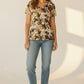 Abstract Print V-Neck Top by Julia Divina