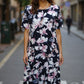 Floral Navy & Pink Dress