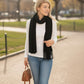 Vegan Cashmere Long Wrap Scarf Black