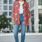 Coral and Cream Blouse by Creation